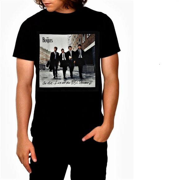 Beatles On Air - Live at the BBC Volume 2 Logo rock Official T-Shirt M NWT - Picture 1 of 3